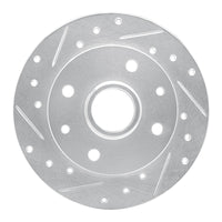 R1 Concepts R1 81-85 Mazda RX-7 Rear Left Drilled & Slotted Silver Brake Rotor
