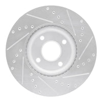 R1 Concepts R1 18-22 Ford Ecosport Front Left Drilled & Slotted Silver Brake Rotor