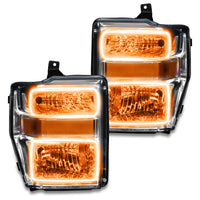 ORACLE Lighting Oracle 08-10 Ford F250/350 Pre-Assembled Halo Headlights- Chrome Housing - w/o Controller