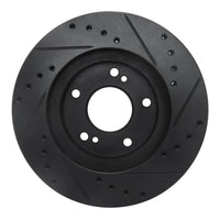 R1 Concepts R1 99-01 Infiniti I30 Front Left Drilled & Slotted Black Brake Rotor