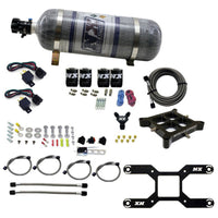 Nitrous Express Dry Quad Stage Billet Crossbar Plate System 100-2000hp (4150Flange) w/12lb Bottle