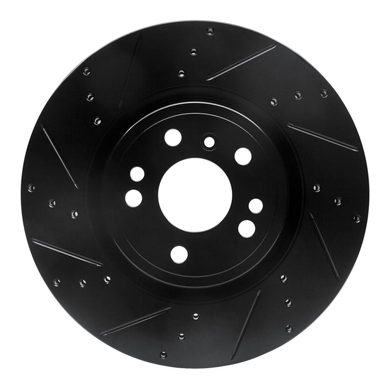 R1 Concepts R1 12-18 Mercedes-Benz ML350 Front Left Drilled & Slotted Black Brake Rotor