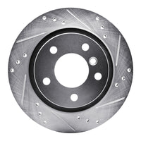 R1 Concepts R1 03-08 BMW Z4 Rear Right Drilled & Slotted Silver Brake Rotor