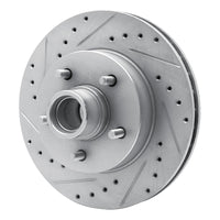 R1 Concepts R1 93-95 Chevrolet G10 Front Left Drilled & Slotted Silver Brake Rotor