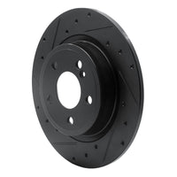 R1 Concepts R1 14-20 Infiniti QX30 Rear Left Drilled & Slotted Black Brake Rotor