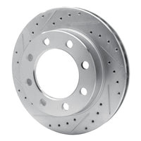 R1 Concepts R1 89-93 Dodge W350 Front Left Drilled & Slotted Silver Brake Rotor