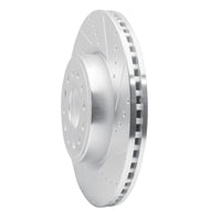 R1 Concepts R1 19-25 Ram 1500 Front Right Drilled & Slotted Silver Brake Rotor