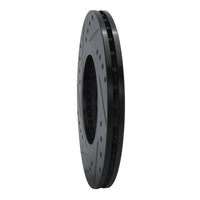 R1 Concepts R1 1984-1989 Nissan 300ZX Front Right Drilled & Slotted Black Brake Rotor