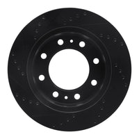R1 Concepts R1 85-89 Chevrolet P30 Front Right Drilled & Slotted Black Brake Rotor