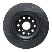 R1 Concepts R1 07-21 Lexus LS460 Rear Right Slotted Black Brake Rotor