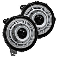 ORACLE Lighting Oracle Oculus Bi-LED Projector Headlights for Jeep JL/Gladiator JT Satin Silver 5500K
