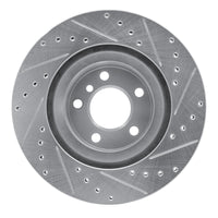 R1 Concepts R1 11-18 BMW X3 Rear Left Drilled & Slotted Silver Brake Rotor