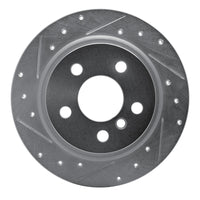 R1 Concepts R1 14-25 BMW i3 Rear Left Drilled & Slotted Silver Brake Rotor