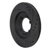 R1 Concepts R1 84-87 Isuzu Pickup Front Left Drilled & Slotted Black Brake Rotor