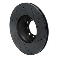 R1 Concepts R1 79-85 Mercedes-Benz 380SL Front Left Drilled & Slotted Black Brake Rotor