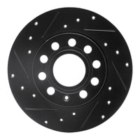 R1 Concepts R1 05-13 Audi A3 Rear Left Drilled & Slotted Black Brake Rotor