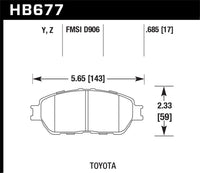 Hawk Performance Hawk Lexus 02-03/04-06 ES300/330 Toyota 98-12 Tacoma/Adynl Models Street Perf Ceramic Ft Brake Pads