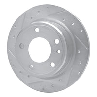 R1 Concepts R1 88-91 BMW M3 Rear Left Drilled & Slotted Silver Brake Rotor