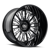 Cali Off-Road 9116 Vertex 22x12 / 8x170 BP / -44mm Offset / 125.2mm Hub Gloss Black Milled Wheel