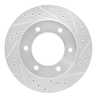 R1 Concepts R1 01-04 Honda Passport Front Right Drilled & Slotted Silver Brake Rotor