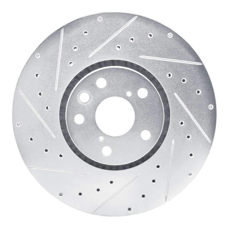 R1 Concepts R1 19-25 BMW M235I xDrive Gran Coupe Left Front Drilled & Slotted Silver Brake Rotor