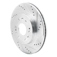 R1 Concepts R1 05-19 Chevrolet Silverado 1500 Front Right Drilled & Slotted Silver Brake Rotor