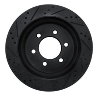 R1 Concepts R1 18-21 Ford F-150 RWD Rear Right Drilled & Slotted Black Brake Rotor