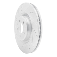 R1 Concepts R1 12-20 Audi Q5 (Mexico) Front Left Drilled & Slotted Silver Brake Rotor