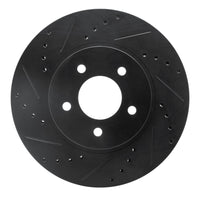 R1 Concepts R1 05-12 Ford Escape Front Left Drilled & Slotted Black Brake Rotor