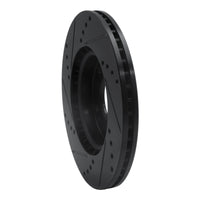 R1 Concepts R1 2011-2025 Hyundai Elantra GT Front Right Drilled & Slotted Black Brake Rotor