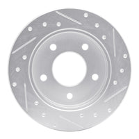 R1 Concepts R1 86-92 Buick Reatta Rear Left Drilled & Slotted Silver Brake Rotor
