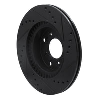 R1 Concepts R1 87-90 Acura Legend Front Left Drilled & Slotted Black Brake Rotor