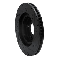 R1 Concepts R1 06-20 Lexus ES300H Front Left Drilled & Slotted Black Brake Rotor