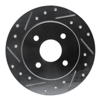 R1 Concepts R1 91-98 Saturn SW1 Rear Left Drilled & Slotted Silver Brake Rotor