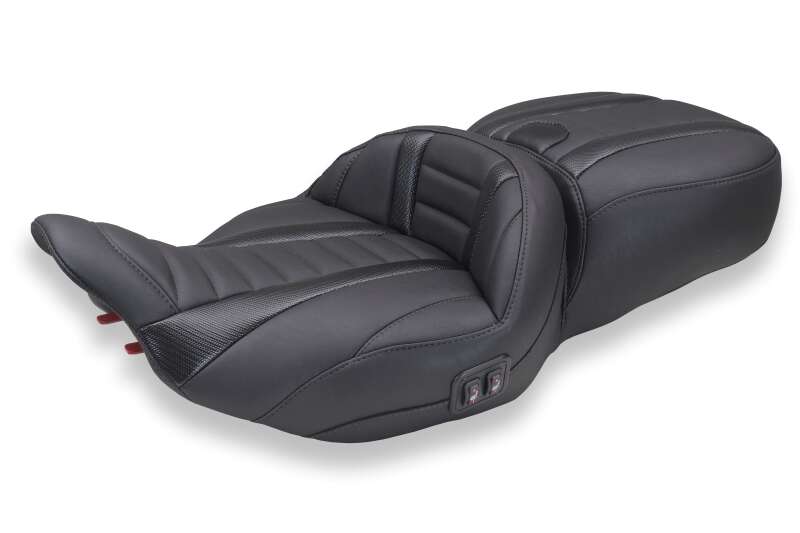 Mustang Motorcycle Mustang 23-26 Harley CVO Road Glide, Street Glide, Heated Deluxe ST 1pc 2Up Blk w/ Blk Thread