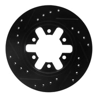 R1 Concepts R1 82-85 Nissan 720 Datsun Front Left Drilled & Slotted Black Brake Rotor