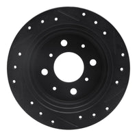 R1 Concepts R1 98-00 Chrysler LHS Front Left Drilled & Slotted Black Brake Rotor