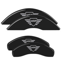 MGP 4 Caliper Covers Engraved Front & Rear MGP Black Finish Silver Char 2008 Honda Civic