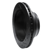 R1 Concepts R1 99-04 Ford F-350 Super Duty 2WD Rear Left Drilled & Slotted Black Brake Rotor