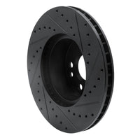 R1 Concepts R1 91-99 Mercedes-Benz 300SD Front Left Drilled & Slotted Black Brake Rotor