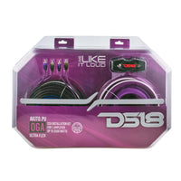 DS18 0-GA Amplifier Install Kit Advance- Purple