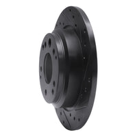 R1 Concepts R1 99-01 Acura RL Rear Right Drilled & Slotted Black Brake Rotor