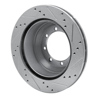R1 Concepts R1 99-04 Ford F-350 Super Duty 4WD Rear Left Drilled & Slotted Silver Brake Rotor
