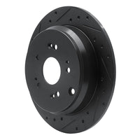 R1 Concepts R1 2005-2018 Acura RDX Rear Left Drilled & Slotted Black Brake Rotor