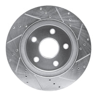 R1 Concepts R1 08-12 Jeep J8 Front Left Drilled & Slotted Silver Brake Rotor