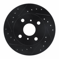 R1 Concepts R1 88-92 Geo Prizm Front Left Drilled & Slotted Black Brake Rotor