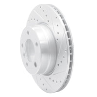 R1 Concepts R1 04-10 BMW 525I (USA/Canada) Front Right Drilled & Slotted Silver Brake Rotor