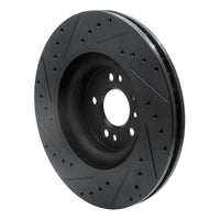 R1 Concepts R1 06-12 Mercedes-Benz R350 Front Right Drilled & Slotted Black Brake Rotor