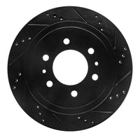 R1 Concepts R1 04-11 Ford F-150 4WD Rear Right Drilled & Slotted Black Brake Rotor