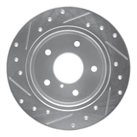 R1 Concepts R1 89-91 Mazda RX-7 Rear Right Drilled & Slotted Silver Brake Rotor
